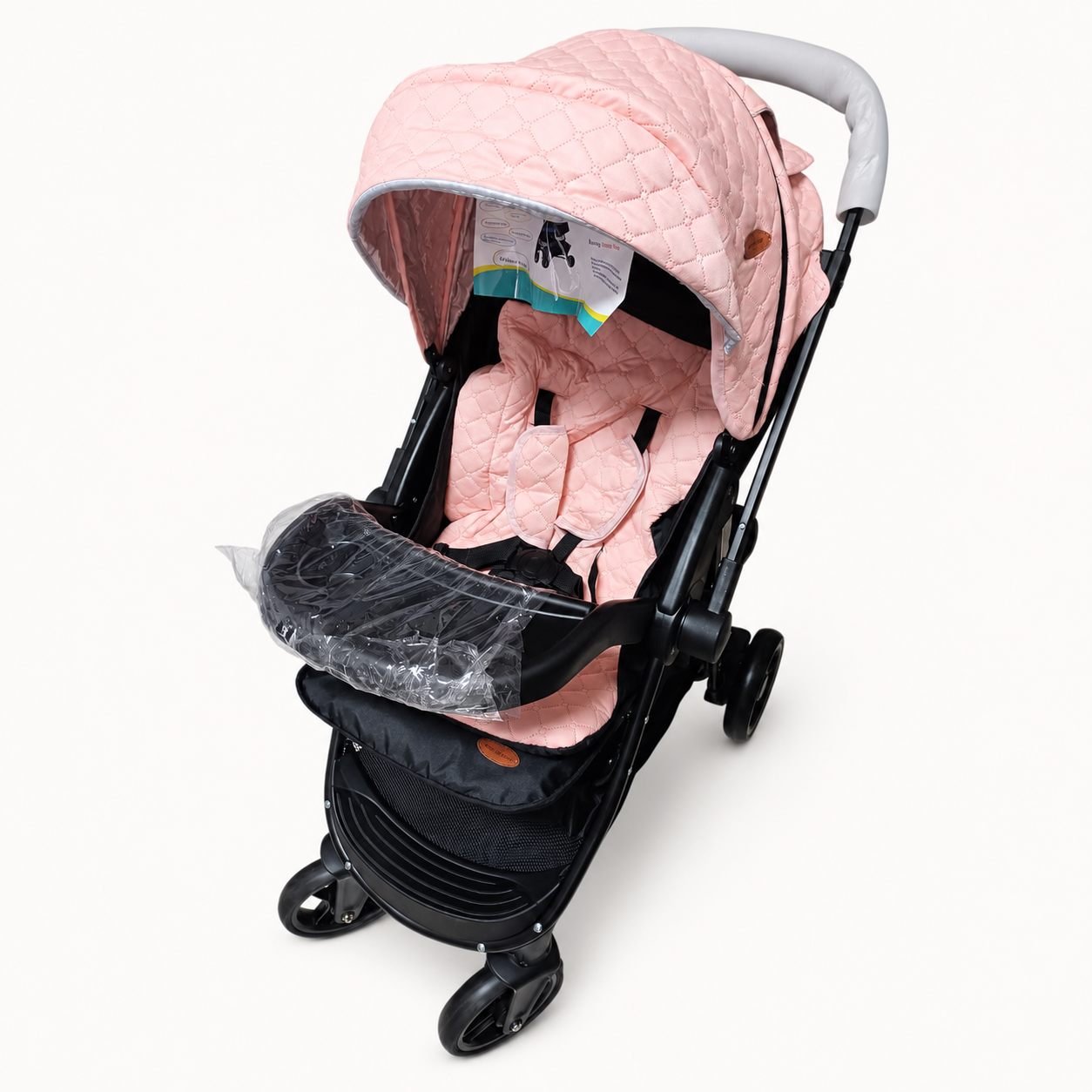 Coche para bebé rosado