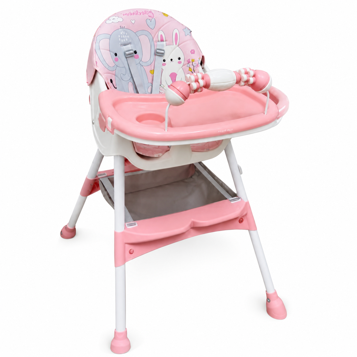 Silla de comer rosada